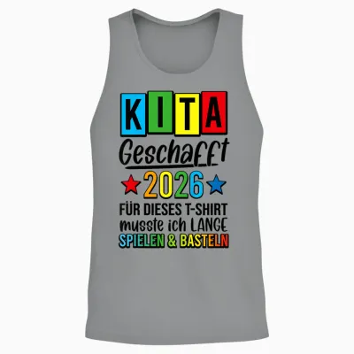 Kinder Kita Abgänger Geschafft Spielen Basteln Ade 2026 Unisex Tank Top - Sport Grey
