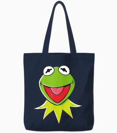 The Muppets Kermit Head Tote Bags - Navy