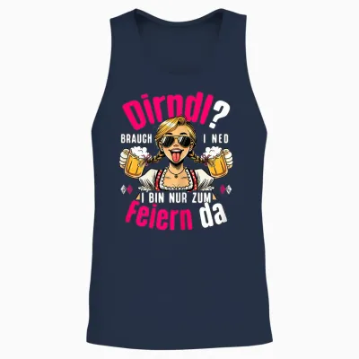 Suitable for Oktoberfest Outfit Women's Costume Shirt Costume Unisex Tank Top - Navy