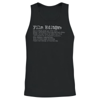 Film Editor Dad Videographer Video Filmmaking Unisex Tank Top - Black – 2