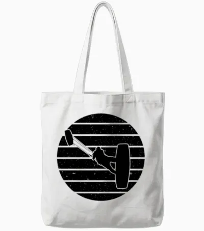 Kitesurfing Retro Sunset Tote Bags - White