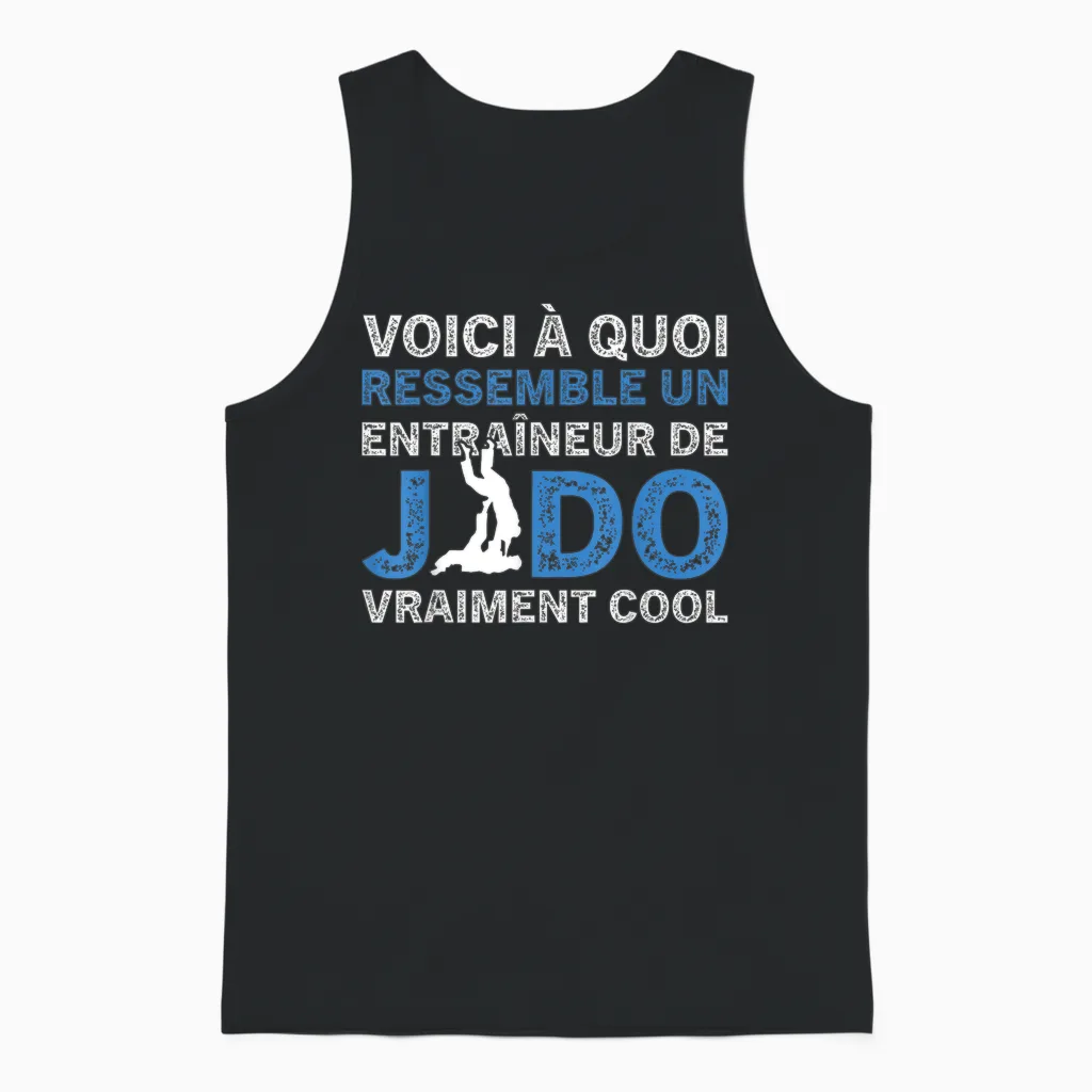 A Judo Coach Really Cool Funny Coach T-Shirt, Black, S Unisex Tank Top in Black