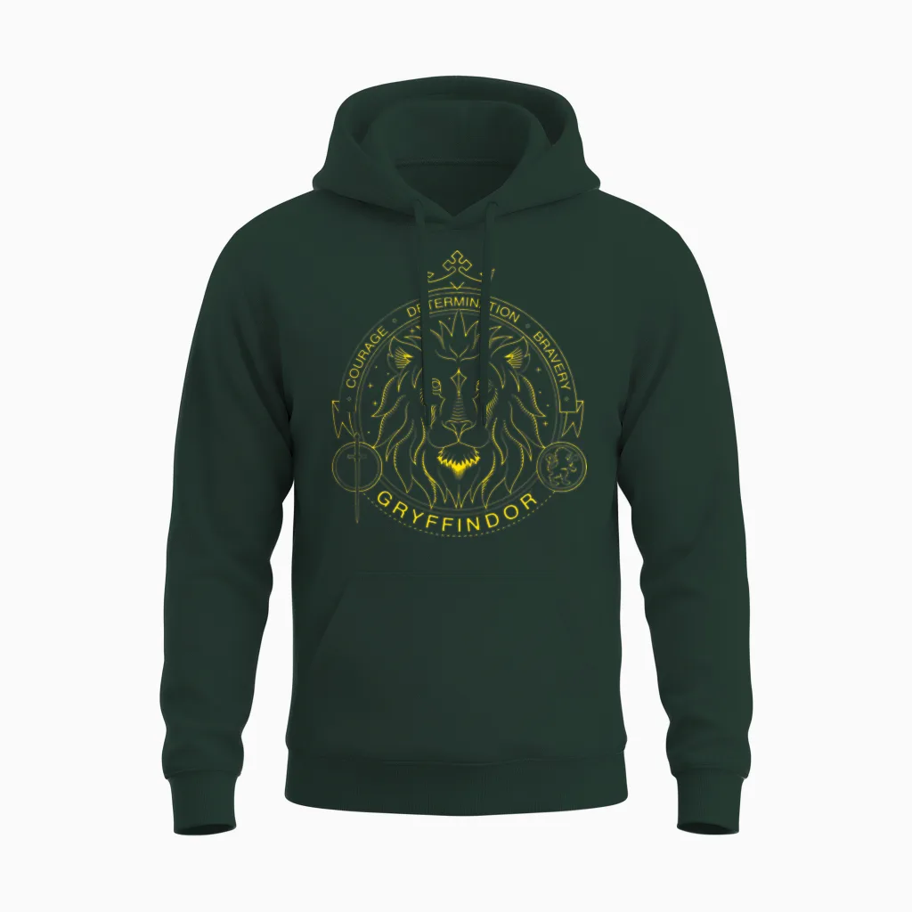 Harry Potter Gryffindor Lion Unisex Hoodie in Forest