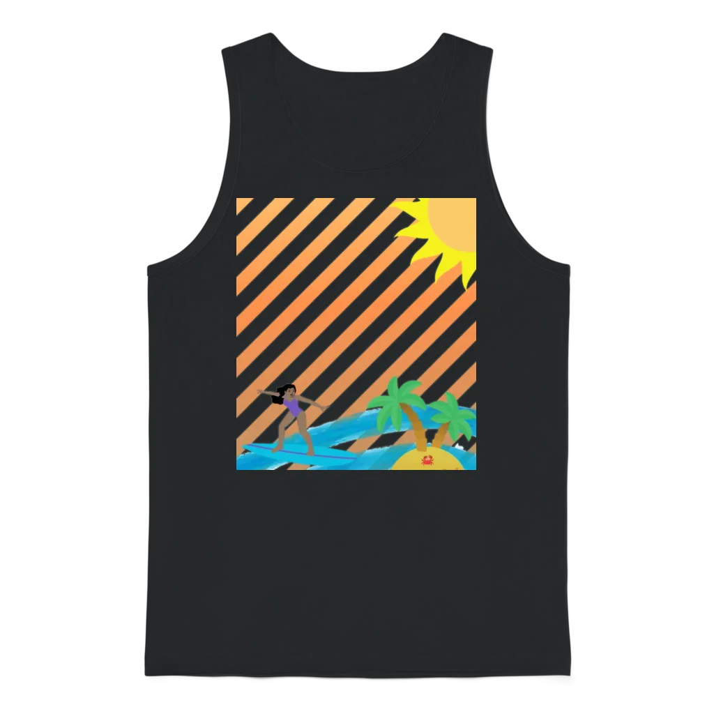 Surfer Girl - Summer Edition Unisex Tank Top - Black
