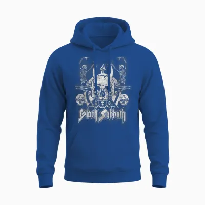 Black Sabbath Official Vintage Dancing Skeletons Unisex Hoodie - Royal