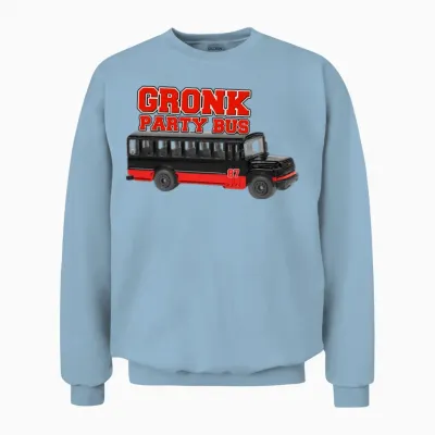 Rob Gronkowski Gronk Party Bus Unisex Sweatshirt - Light Blue