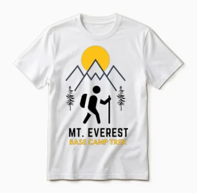 Everest Base Camp Trek Unisex T-Shirt - White
