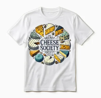 Cheese Circle: Secret Cheese Society Unisex T-Shirt - White