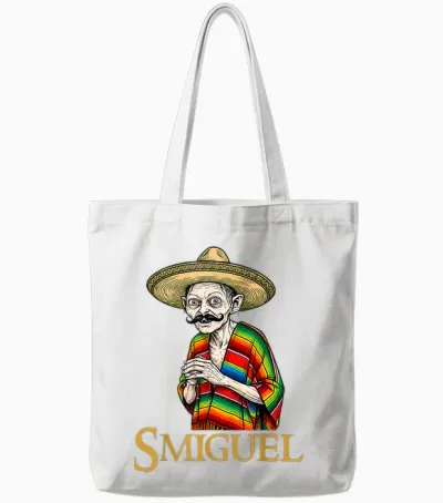 Smiguel Mexican Sombrero Lustiges Mexikanisches Kultur-Mashup Tote Bags - White