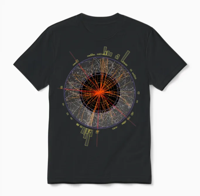 Higgs Boson Particle Unisex T-Shirt in Black