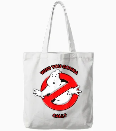 Ghostbusters Who You Gonna Call? Logo Tote Bags - White