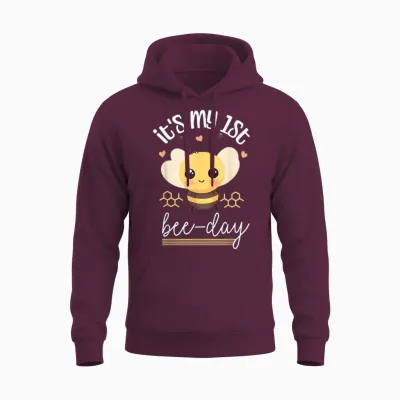 1. Geburtstag Biene, 1. Bienentag, Erste Geburtstagsparty Mädchen Unisex Hoodie - Maroon