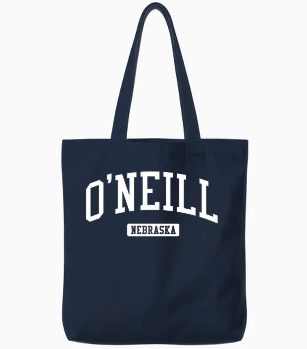 O'neill Nebraska Ne Sportdesign Im Vintage-Stil Langarmshirt Tote Bags in Navy