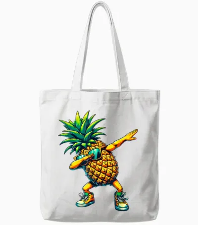 Tamponner L’ananas | Ananas Drôle Avec Motif De Fruits Tote Bags - White