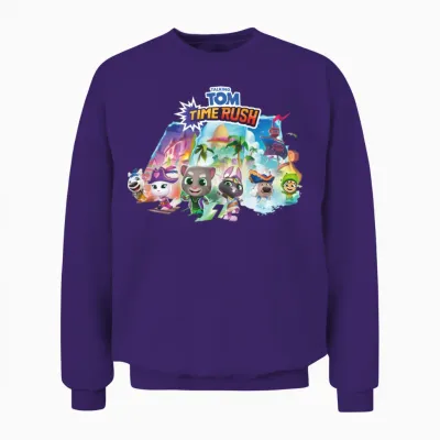 Talking Tom Time Rush Tom and the Magic Gate Unisex Sweatshirt - Purple