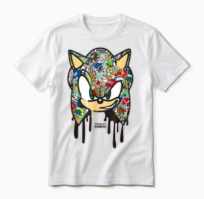 Sonic the Hedgehog - Sticker Sonic Unisex T-Shirt - White
