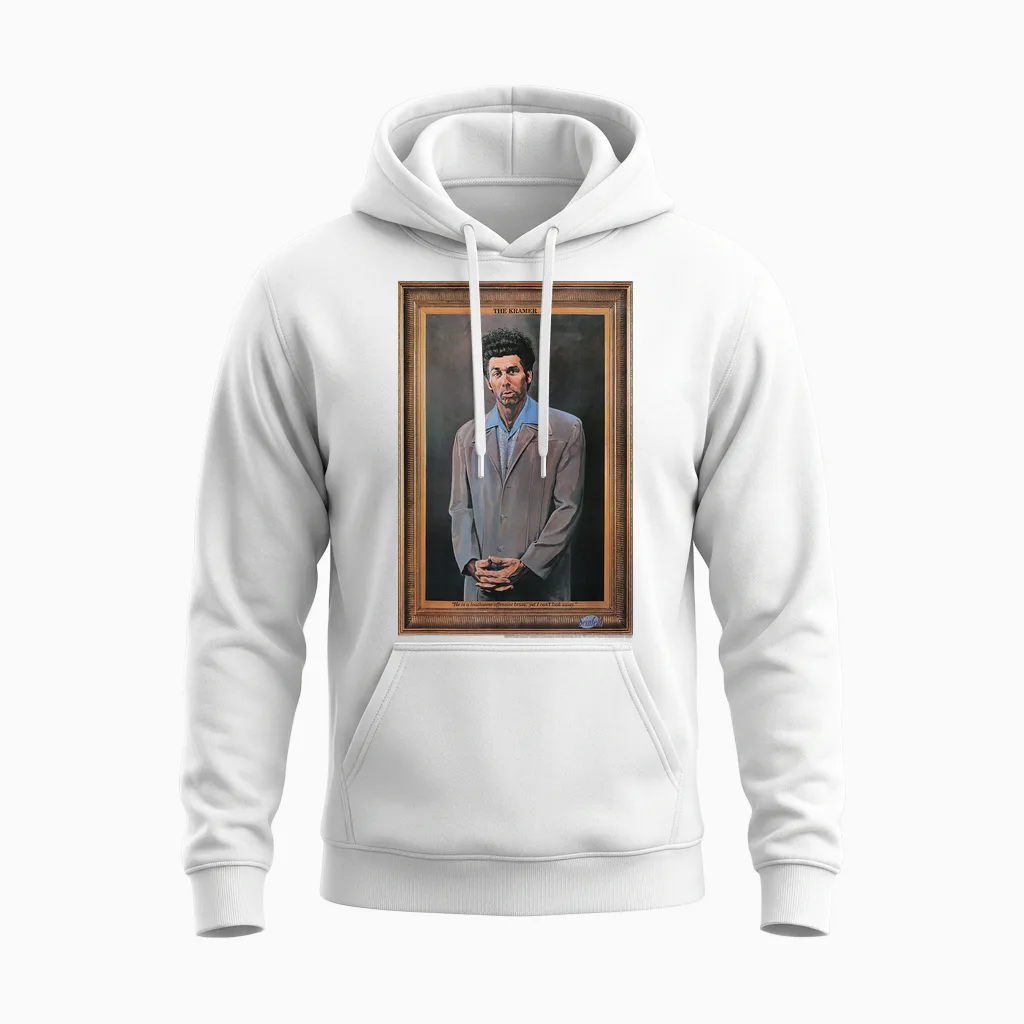 Seinfeld the Kramer Portrait Unisex Hoodie in White