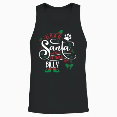 Billy Dog Christmas Dog Breed Unisex Tank Top - Black