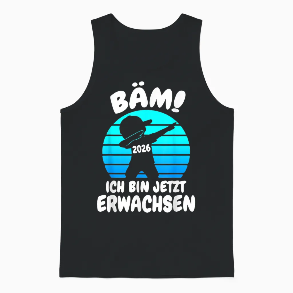 Bäm! Erwachsen Dabbing Boy 2026 Jugendweihe 2026 Unisex Tank Top in Black
