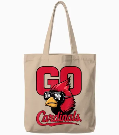Retro Go Cardinals Game Day Gifts for Men Women Kid Boy Girl Tote Bags - Natural