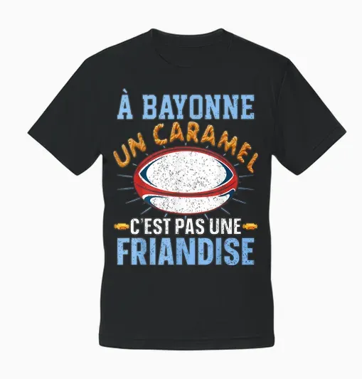Bayonne Rugby Supporter for Bayonnais Fan of Humour Rugby T-Shirt, Black, S Unisex T-Shirt - Black