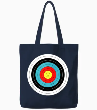 Zielscheibe Für Bogenschiessen Mit Pfeil Und Bogen Tote Bags - Navy