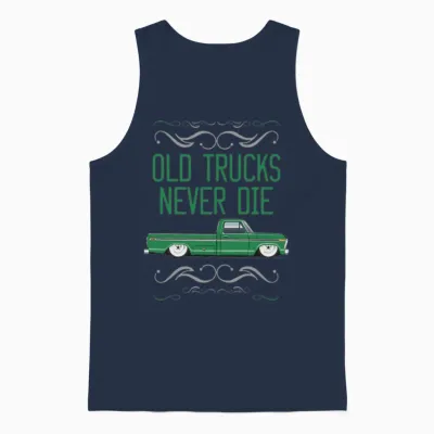 Keep on Truckin Seapine Green Unisex Tank Top - Navy