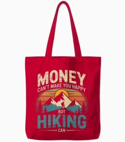 Hiking Lover Tote Bags - Red