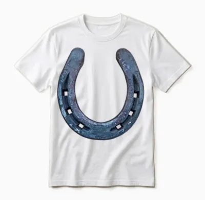 Horse Shoe Unisex T-Shirt - White