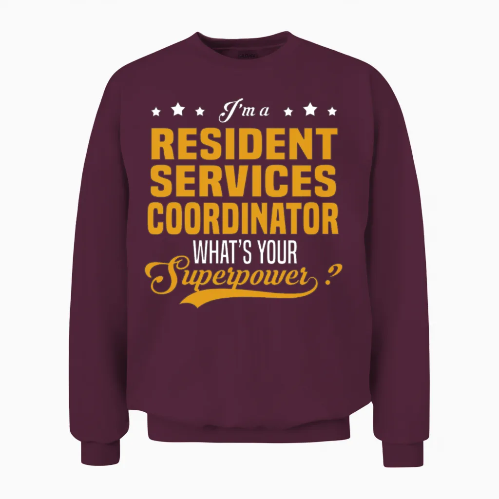 Resident Services Coordinator Unisex Sweatshirt in Maroon