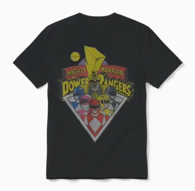 Power Rangers Logo Group Unisex T-Shirt - Black
