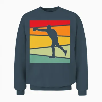 Boxing Retro Unisex Sweatshirt - Dark Heather