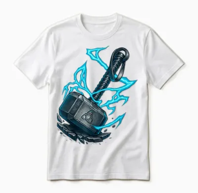 Wikinger Thors Hammer - Nordic Berserker Mjolnir Mythologie Unisex T-Shirt - White