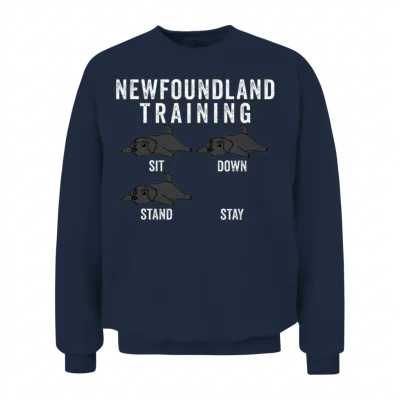 Newfoundland Dog Training Unisex Sweatshirt - Navy