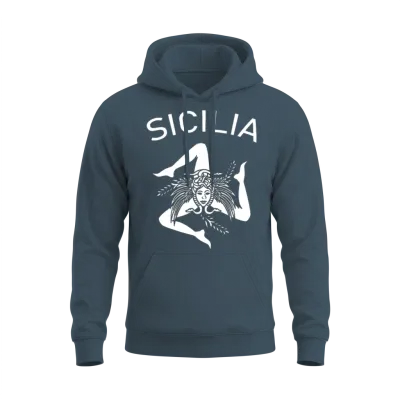 Italy Italia Sicilia Flag Sicily Palermo Unisex Hoodie - Dark Heather