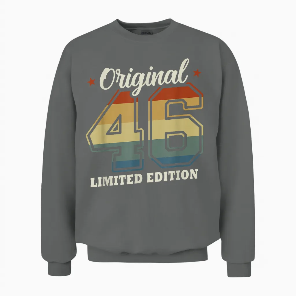 Original 1946 Vintage 80th Birthday Gift Man Woman Unisex Sweatshirt in Graphite Heather