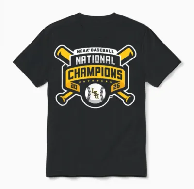 Lsu Tigers Baseball National Champs 2025 Official Logo Unisex T-Shirt - Black