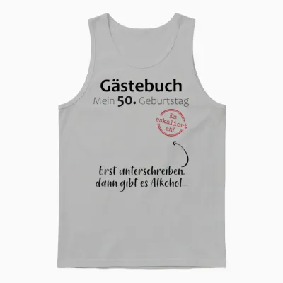 50. Geburtstag Mann Frau 50 Jahre Deko 1976 Lustig Gechenk Unisex Tank Top - Ash