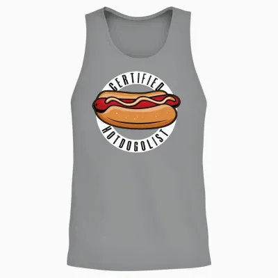 Cool Hot Dog Design for Men Women Boys Sausage Hot Unisex Tank Top - Sport Grey