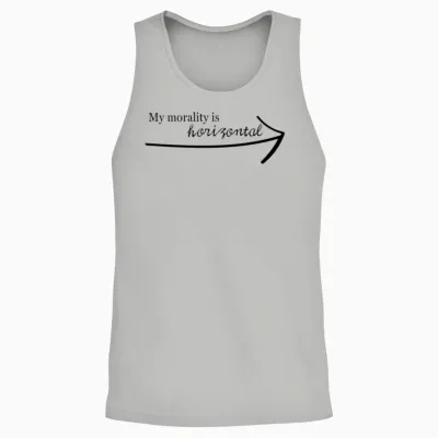 Horizontal Morality Unisex Tank Top - Ash