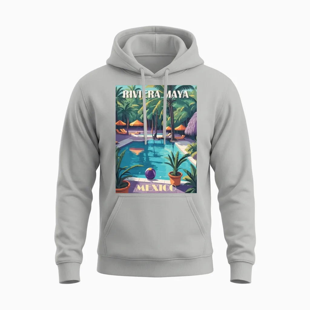 Riviera Maya Unisex Hoodie in Ash