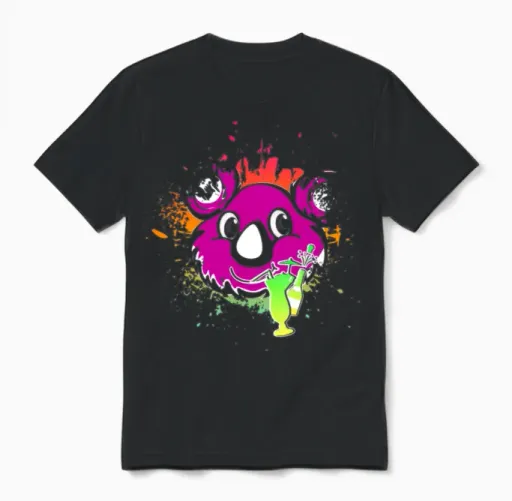 Koala Bear Australia Pina Colada Alcohol Gift Unisex T-Shirt in Black