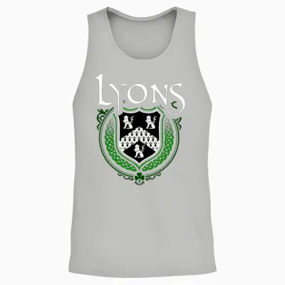 Lyons Family Irish Coat of Arms Clan Crest Unisex Tank Top - Ash