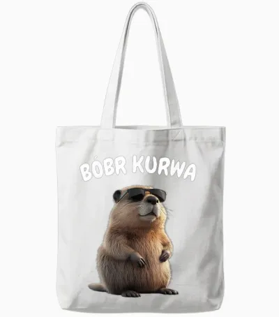 Polnischer Biber Spruch "bober Kurwa" Ja Pierdole Bobr Tote Bags - White