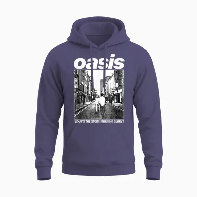Oasis Amazon Exclusive Wtsmg in Navy Unisex Hoodie - Heather Sport Dark Navy