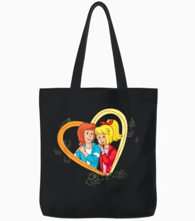 Bibi & Tina - Autumn Love Halloween Ii T-Shirt, Blue, S Tote Bags - Black