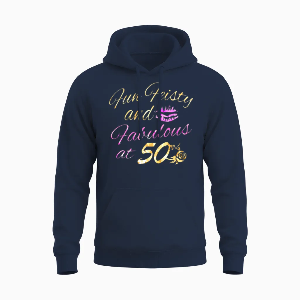 50th Birthday Designs Unisex Hoodie in Navy