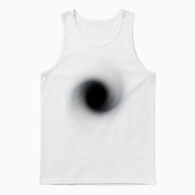 Black Hole Unisex Tank Top - White