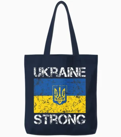 Ukraine Strong Tote Bags - Navy