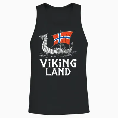 Wikinger Land Norwegen Flagge Longship Viking Unisex Tank Top - Black
